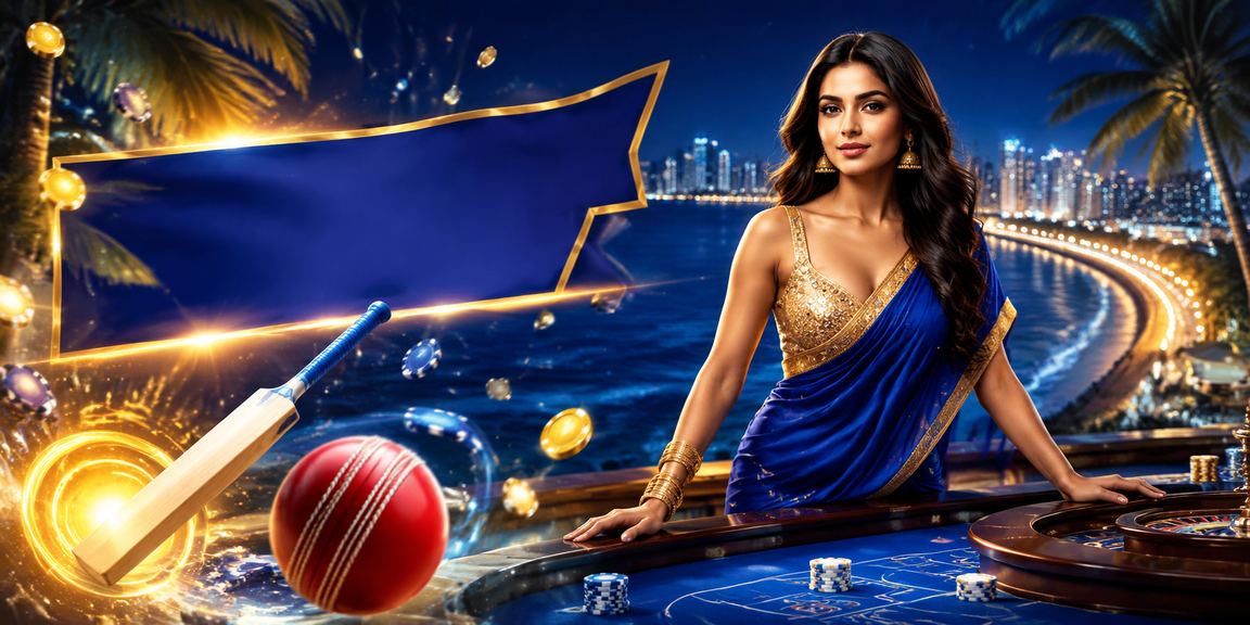 View of Mumbai Marine Drive with cricket betting theme